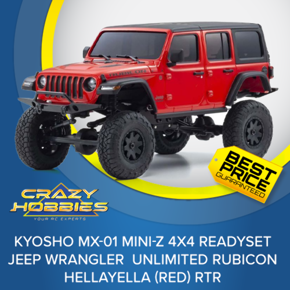 Kyosho Mini-Z 4X4 MX-01 Jeep WRANGLER UNLIMITED Rubicon Red *IN STOCK*