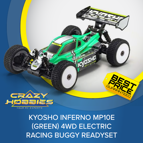 KYOSHO INFERNO MP10E (GREEN) 4WD ELECTRIC RACING BUGGY READYSET