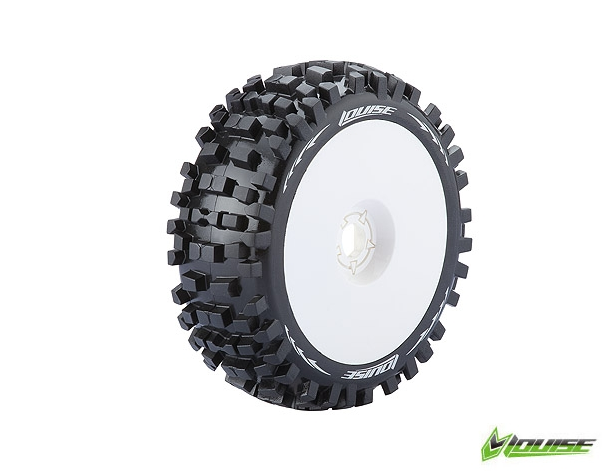 LOUISE RC B-ULLDOZE  1/8 BUGGY PRE-MOUNTED TYRES (2)