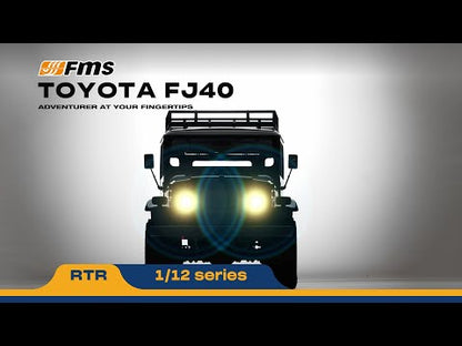 FMS RC Toyota 1/10 Land Cruiser FJ40 Electric Trail Truck Yellow RTR