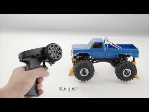 FMS 1/24 scale Smasher FCX24 Blue White 4WD Bigfoot RC car RTR Unboxing