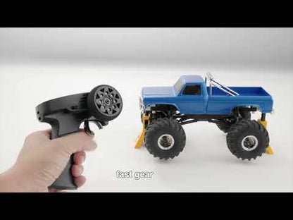 FMS 1/24 scale Smasher FCX24 Blue White 4WD Bigfoot RC car RTR Unboxing