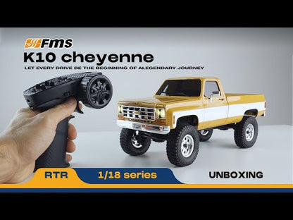FMS 1:18 FCX18S Chevrolet K10 S V2 RTR - RED