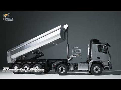 Kabolite K5801 RC Truck Electric 4WD 1/14 Scale RTR with Electric Axle Tipper Trailer - Silver