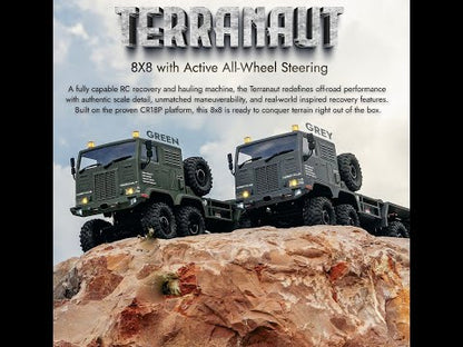 Hobby Plus CR-18P Terranaut 8X8 AWS RC Rock Crawler Electric 8WD 1/18 Scale RTR - Grey