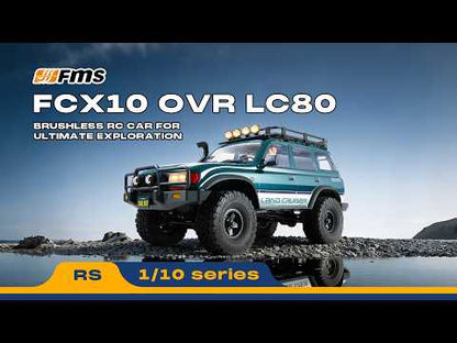 FMS FCX10 OVR LC 80 RS Land Cruiser 80 RC Rock Crawler Brushless 4WD  RTR - Green