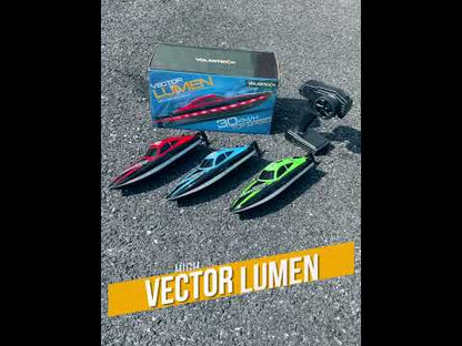 VOLANTEX RC Arrobolt Lumen S Brushless 35+MPH RC Boat with 7-Color LED RED RTR