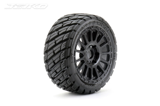 JETKO 1/8 BUGGY EX-ROCKFORM TYRES (RADIA RIM/BLACK/MEDIUM SOFT/17MM) (2PCS)