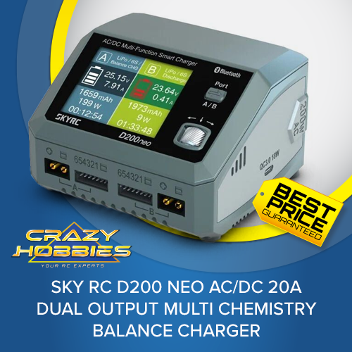 Sky RC D200 Neo AC/DC 20A Dual Output Multi Chemistry Balance Charger *IN STOCK*