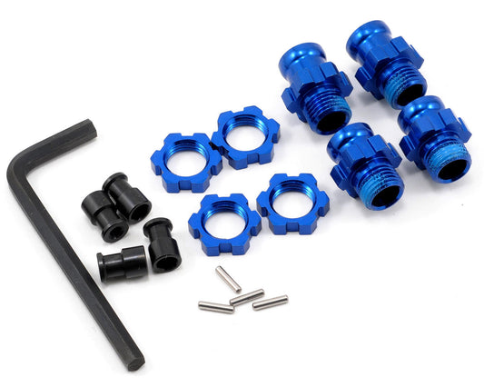 *CLEARANCE SALE*  Traxxas Aluminum 17mm Wheel Adapter Set (Blue) (4)