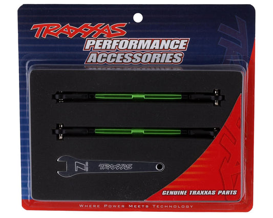 *CLEARANCE SALE*  Traxxas WideMaxx Aluminum Toe Link Tubes (Green) (2) (Use with TRA8995 WideMaxx Suspension Kit)