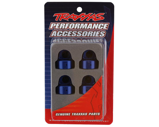 *CLEARANCE SALE* TRAXXAS Shock caps, aluminum (blue-anodized), GT-Maxx® shocks (4)/ spacers (4) (for Sledge™)
