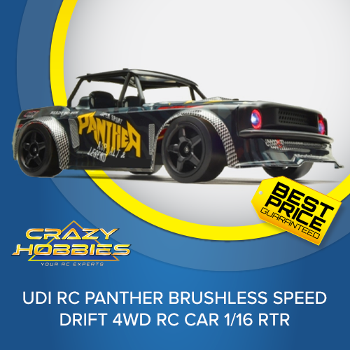 UDI RC PANTHER BRUSHLESS SPEED DRIFT 4WD RC CAR 1/16 RTR *IN STOCK*