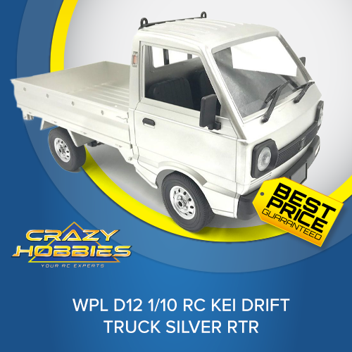 WPL D12 1/10 RC Kei Drift Truck Silver RTR