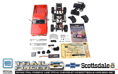 RC4WD Trail Finder 2 "LWB" Chev K10 Scottsdale Red RTR *IN STOCK*