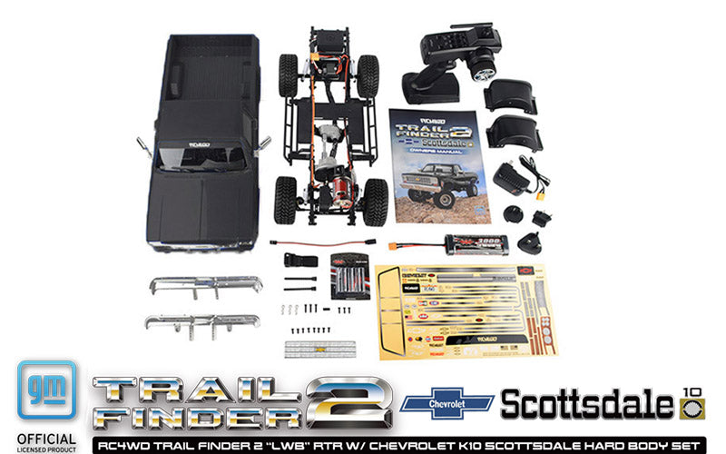 RC4WD Trail Finder 2 "LWB" Chev K10 Scottsdale Black RTR *IN STOCK*